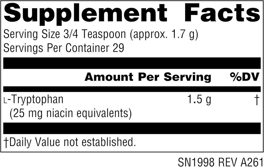 Source Naturals L-Tryptophan, for Mood, Relaxation, and Sleep* - 100 Grams Powder 3