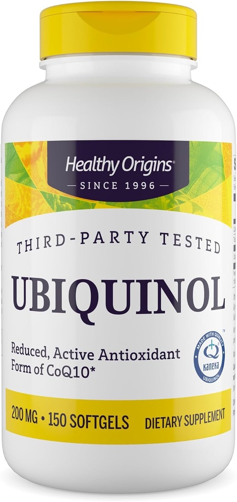 Healthy Origins Ubiquinol (Active Form of CoQ10), 200 mg - Kaneka Ubiquinol Supplements for Heart Health & Antioxidant Support - Gluten-Free & Non-GMO Supplement - 150 Softgels 2