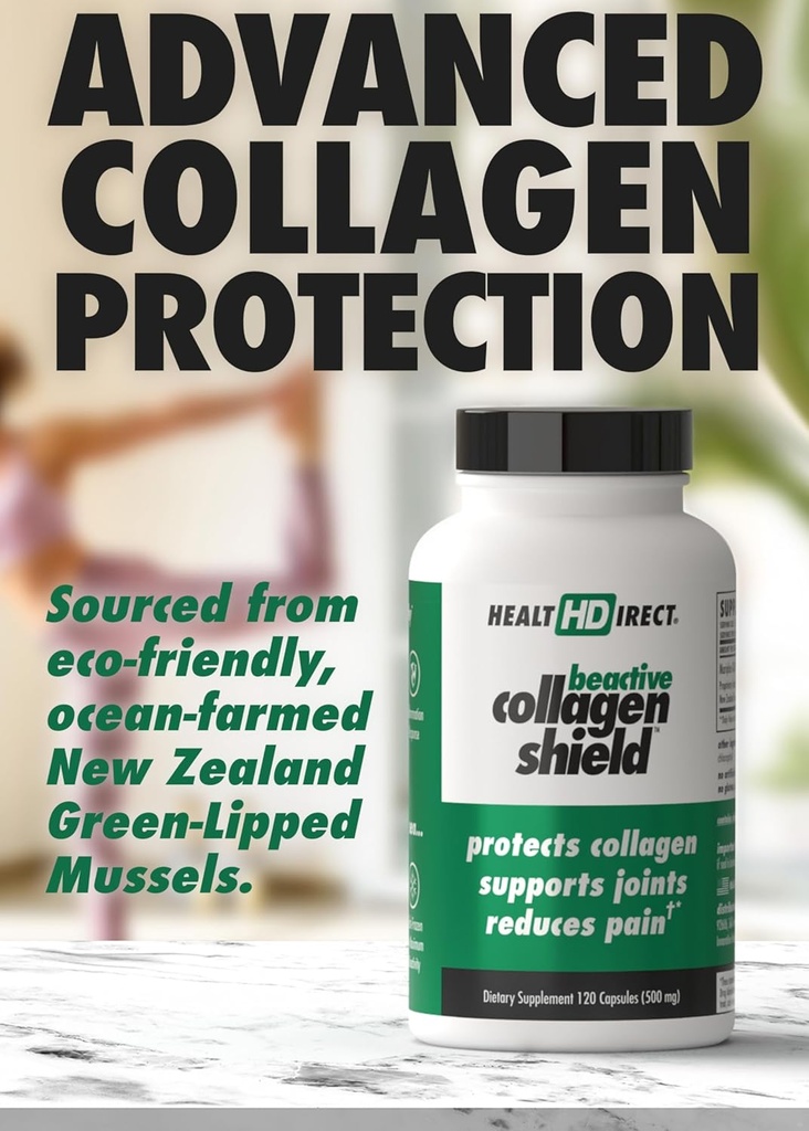 HEALTH DIRECT - BeActive Collagen Shield - 120 Capsules - Advanced Green-Lipped Mussel Supplement for Collagen Protection - Supports Collagen in Skin, Joints and Muscles 3