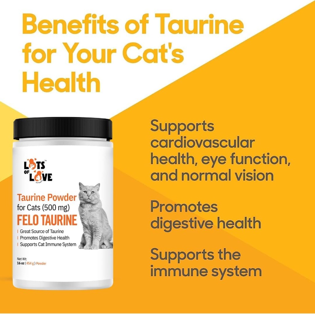 FELO Taurine - Taurine Supplement for Cats, Taurine for Cats, Taurine Powder for Cat - 16 Oz, Powder (Thomas Pet Earlier) 6