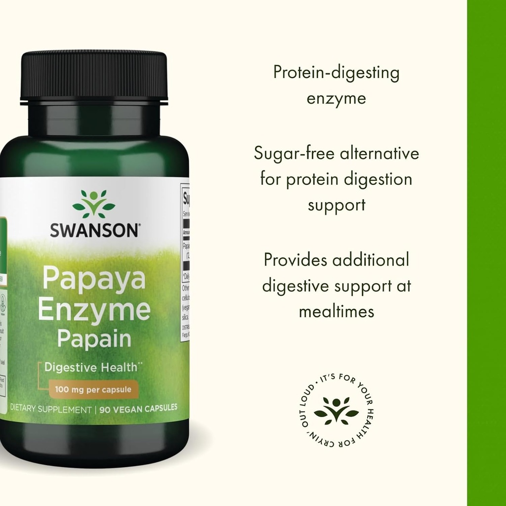Swanson Papain Papaya Enzyme 100 Milligrams 90 Veg Capsules 5