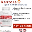 Restore - Supports Healthy Cholesterol, Red Yeast Rice, Grape Seed, Folic Acid for Advanced Lipid Control, All-Natural Bio-Actives, Help Promote Healthy Cholesterol (2) 3