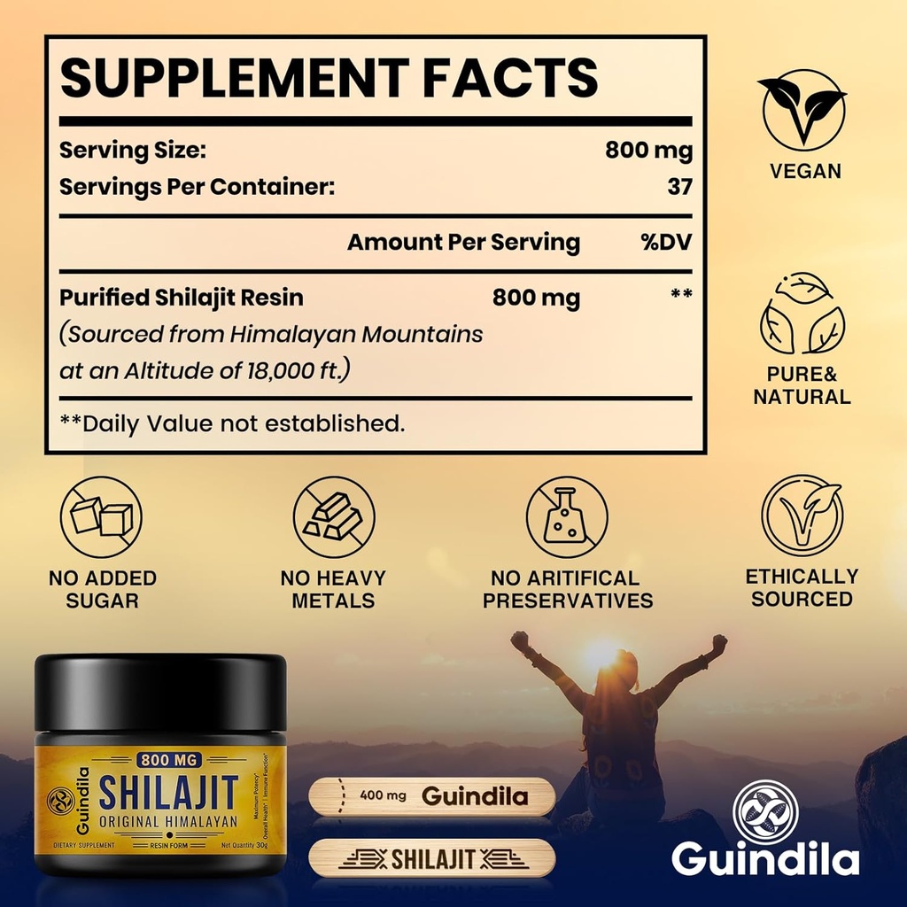 800mg Shilajit Supplement-Shilajit Pure Himalayan Organic Shilajit Resin with Maximum Potency,Original from Himalayan with 85+Trace Minerals & Fulvic Acid for Focus & Energy,Immunity,3 Packs 3