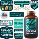 Digestive Enzymes with Probiotics and Prebiotics and Vegan Probiotic Plus B12 Enhanced Digestive and Gut Health Bundle 5