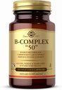 Solgar B-Complex “50” - 100 Vegetable Capsules - Energy Metabolism & Nervous System Support - Non-GMO, Vegan, Gluten Free - 100 Servings 2