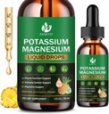 (2 Pack) Potassium Magnesium Supplement for Immune Health & Muscle Support, High Absorption, Triple Magnesium Complex with Glycinate, Taurate, Citrate and Potassium, Pineapple Flavour, 1 Fl Oz 2