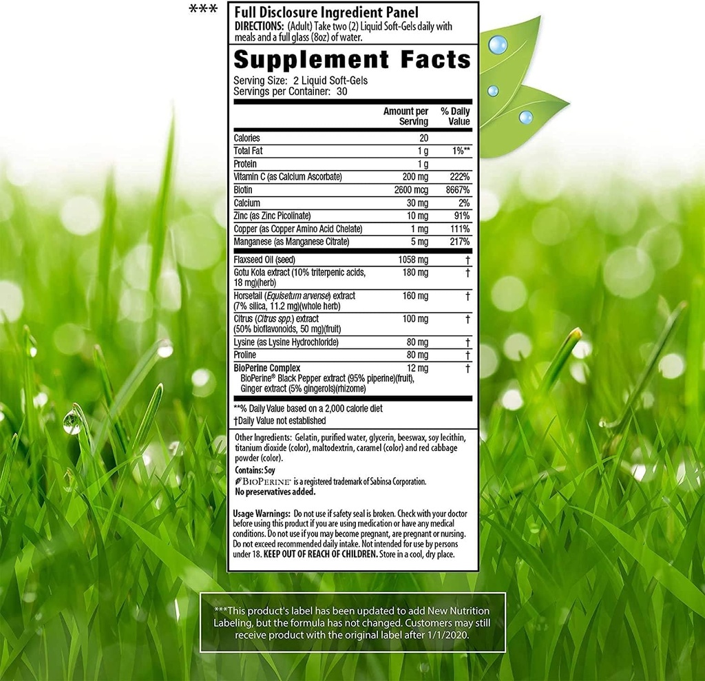 Healthy Skin & Hair Plus Nails by Irwin Naturals, Nutrient Rich, Provides Shine and Strength, 60 Liquid Softgels 3