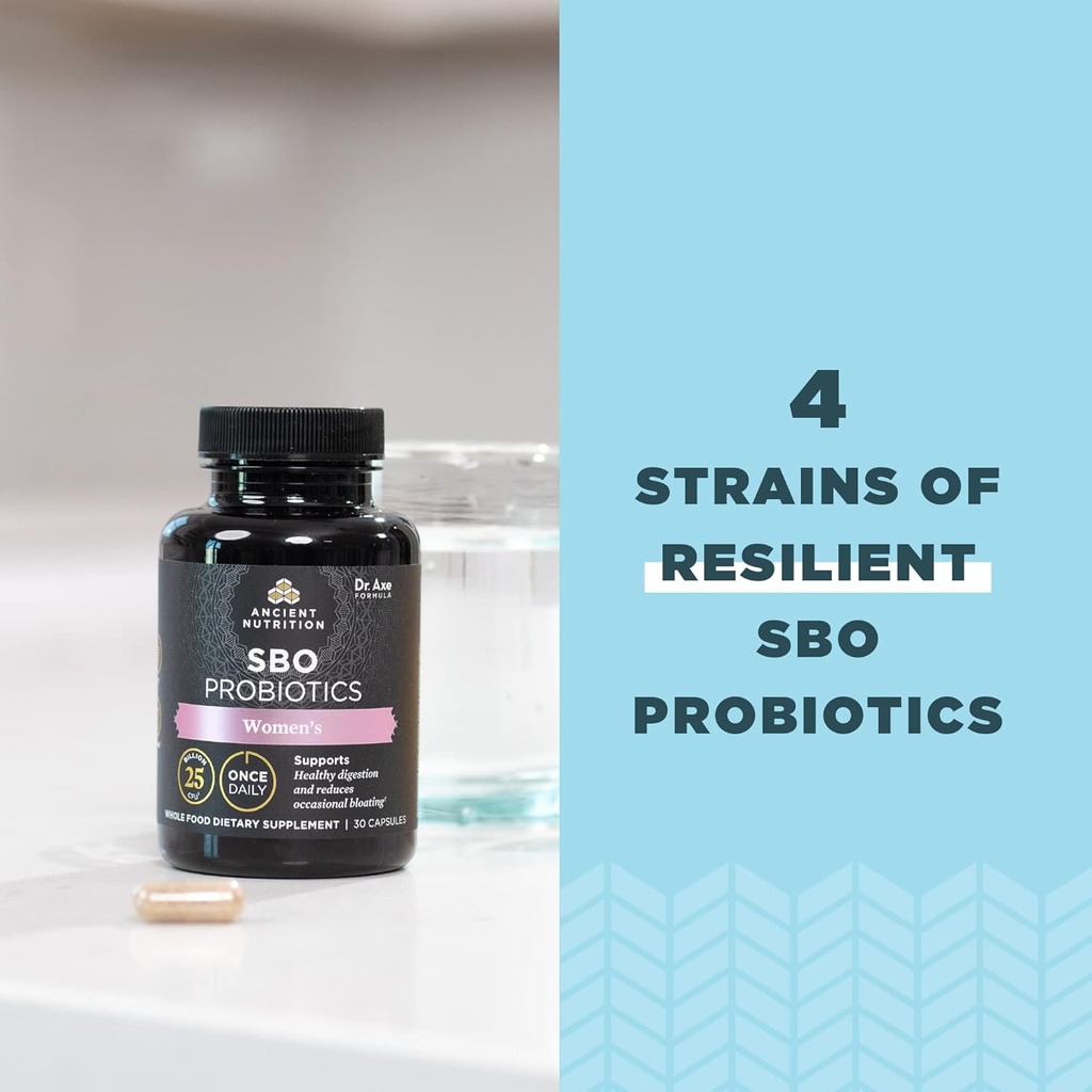 Ancient Nutrition Probiotics for Women, Once Daily Women's Probiotics 30ct, Digestive Support and Reduces Occasional Bloating, Made with Chaste Tree Berry and Amla Berry, 25 Billion CFUs* 5