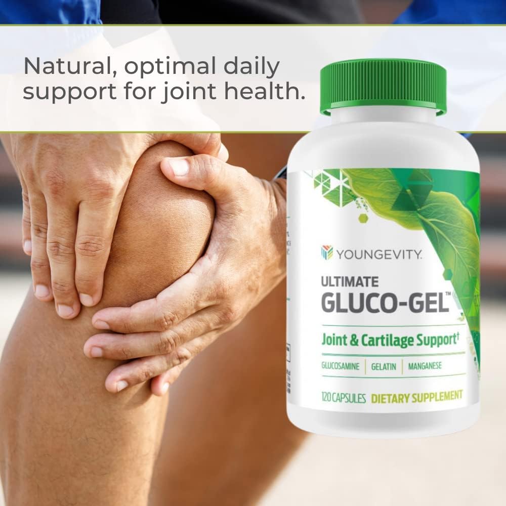 Youngevity Ultimate Gluco-Gel -for Joints, Tendons, Bones & Cartilage | Contains Glucosamine, Gelatin & Manganese | 2 Bottles 4