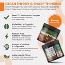 EarthNutri Energy + Focus Powder Supplement - Energy Boost & Helps Concentration with PeakO2, AlphaSize, Cognizin, PurCaf, Theacrine, Acetyl L-Carnitine L-Tyrosine – Mango Flavor - 20 Servings (171g) 6