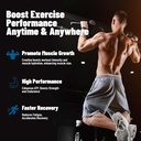 Creatine Monohydrate Gummies for Men & Women 120 CT - 5600mg of Creatine Monohydrate per Serving, Chewable Creatine Monohydrate for Muscle Support & Energy Boost, Sugar Free, Vegan (Blueberry Flavor) 5