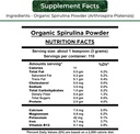 USDA Organic Spirulina Powder for Juice and Smoothy Mix; 100% Natural and Gluten Free, with High Protein, Vitamins, Antioxidants and Minerals (12 Ounces) (1) 3
