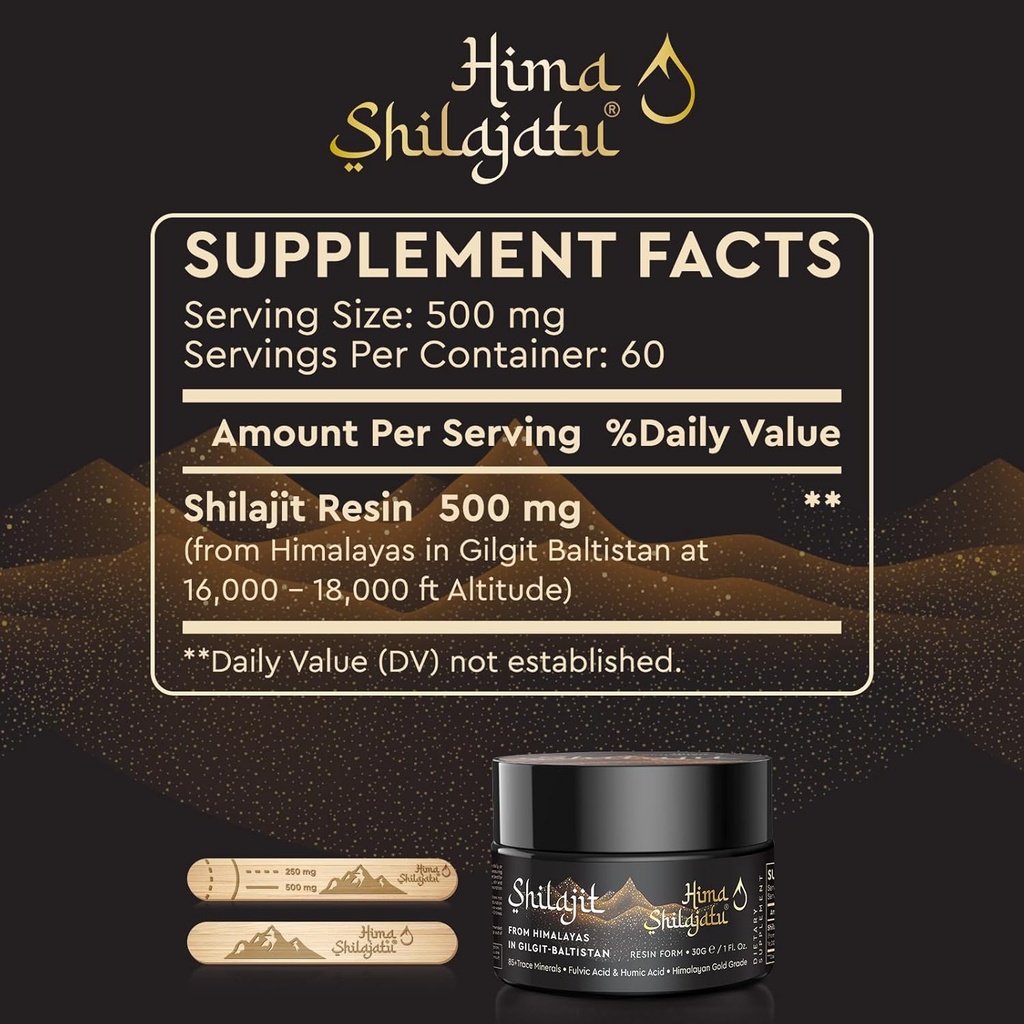 Shilajit Purest Himalayan Organic Shilajit Resin - Gold Grade 100% Purity Shilajit with Fulvic Acid & 85+ Trace Minerals Complex for Energy & Immune Support, Pack of 3 (6 Months Supply) 3