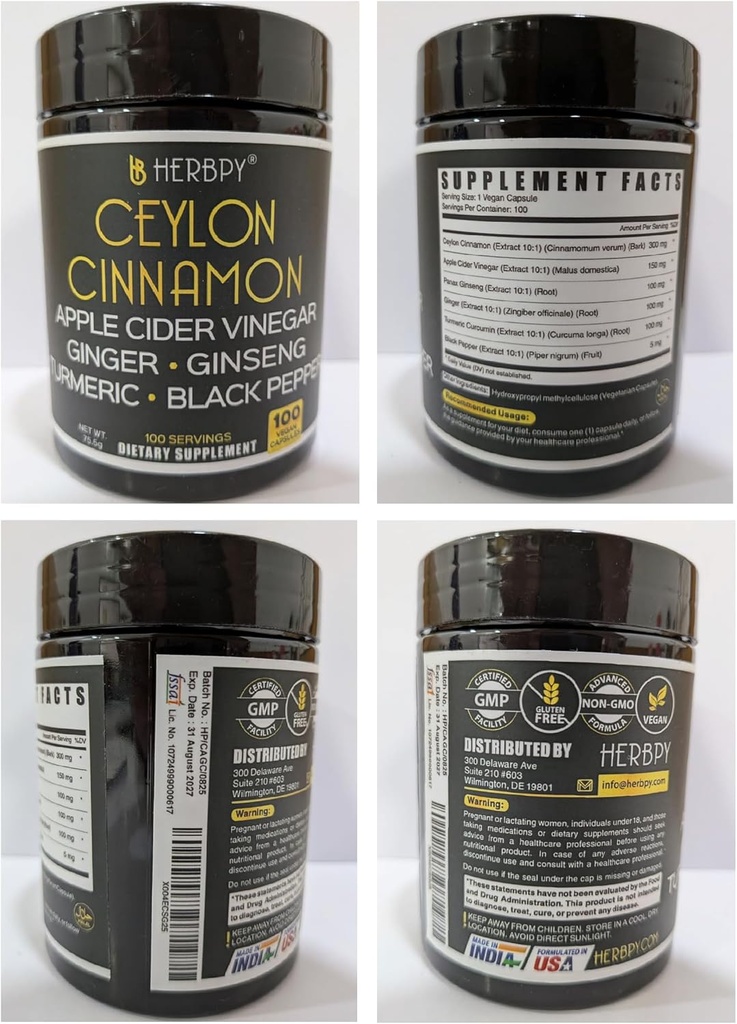 Bundle 5in1 Valerian Root Supplement & 6in1 Premium Ceylon Cinnamon Supplements 4