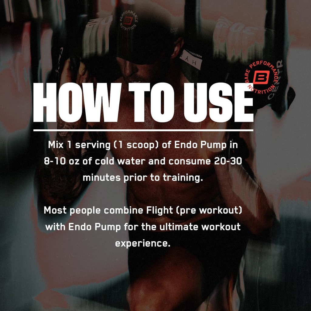 BARE PERFORMANCE NUTRITION BPN Endo Pump Pre-Workout Muscle Pump Enhancer, Increased Blood Flow/Oxygen Transport to Muscles, Prickly Pear 5