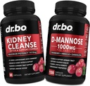 Kidney Cleanse & D Mannose Supplements - Kidney Detox Support Supplement, D-Mannose 500mg 1000mg Capsules - DMannose & Natural Cranberry to Support Kidneys, Bladder & Urinary Tract Health Supplements 2