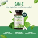 Healthy Way 500mg SAM-e Supplement - High Strength 500mg S-Adenosyl-L-Methionine Capsules for Joint Brain Liver and Mood Support - Non-GMO High Absorption Same Supplement (90 Servings) 4