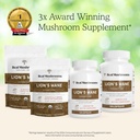 Real Mushrooms Lions Mane for Humans (60 Servings) and Pets (120ct) - Powder & Capsules Bundle for Cognition & Immunity - Vegan, Non-GMO, Gluten-Free, Grain-Free Mushroom Extract Supplements 6