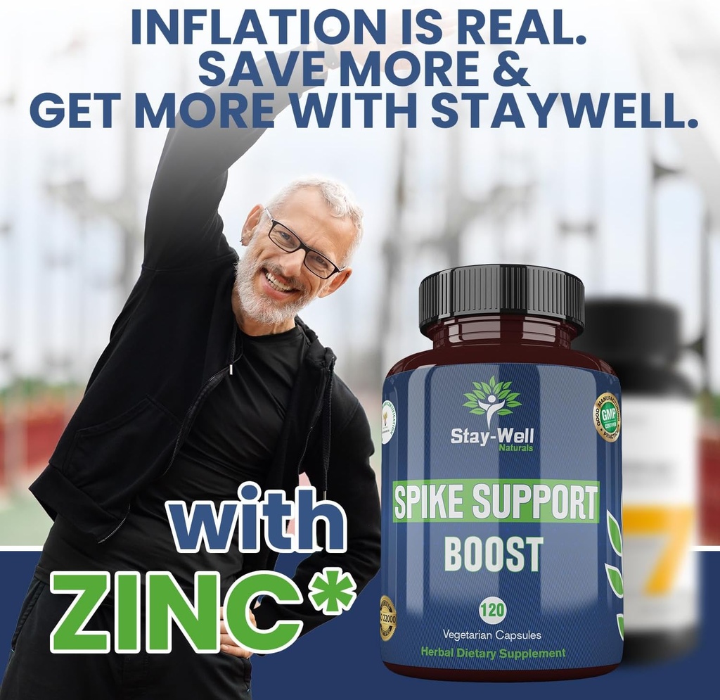 Spike Support Supplement, Nattokinase, Dandelion Root, Irish Sea Moss, Selenium, Black Seed- Natural Immunity Booster | Vegan, Non-GMO, Gluten-Free, 60 Day Supply, 120ct 3