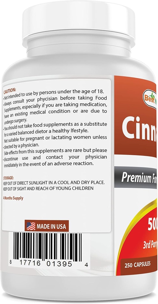 Best Naturals Cinnamon 500 mg & Magnesium Glycinate 425 mg 5