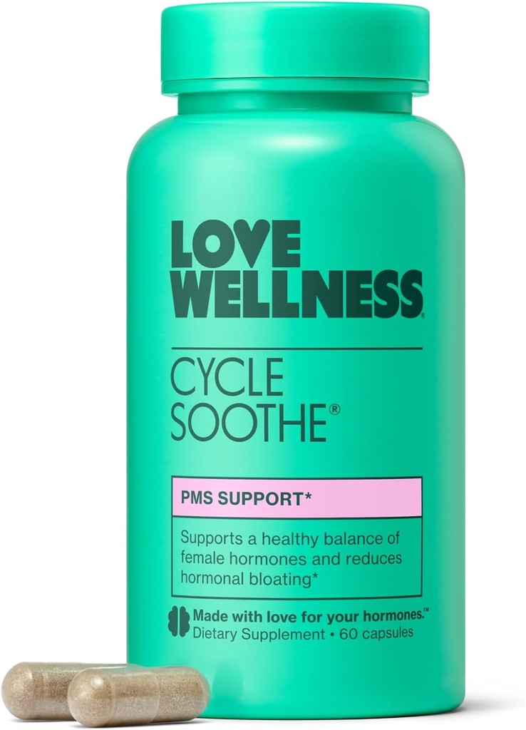 Love Wellness Cycle Soothe Supplement | Promotes a Happy Mood | Helps with PMS Hormones, Stress Relief, & Improves Mood | 60 Capsules 2