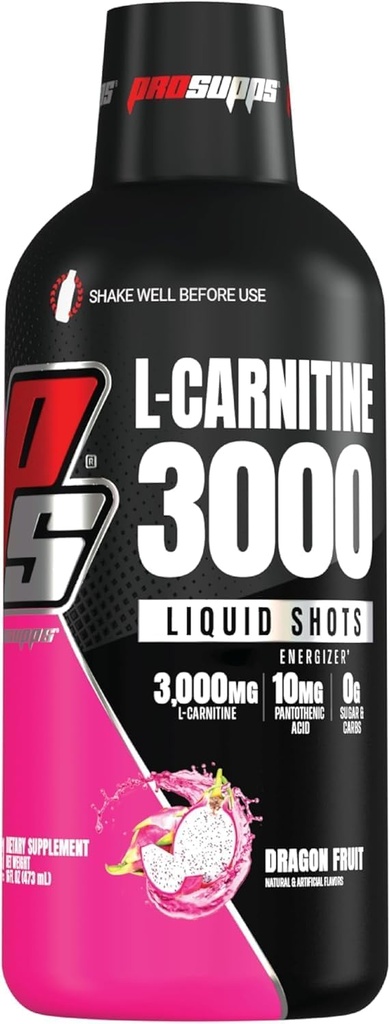 PROSUPPS L-Carnitine 3000 Stimulant Free Liquid Shots (31 Servings, Dragon Fruit) and Mr. Hyde Signature Series Pre-Workout Energy Powdered Drink (30 Servings, Blueberry Lemonade) Bundle 3