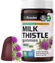 BIO KRAUTER Milk Thistle Liver Detox Gummies - 1500 mg Strength - 60 Chews - Silymarin Milk Thisle Supplement - Vegan Gelatine-Free Formula 2