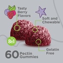 Viteey Kids Multivitamin Gummies with Probiotics - 8-1 Kids Vitamins for Immune Health Support with Vitamin C, D3, B12, B6, Zinc, Elderberry, Selenium - Vegetarian - Chewable Tasty Berry Flavored 4