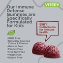 Viteey Kids Multivitamin Gummies with Probiotics - 8-1 Kids Vitamins for Immune Health Support with Vitamin C, D3, B12, B6, Zinc, Elderberry, Selenium - Vegetarian - Chewable Tasty Berry Flavored 6