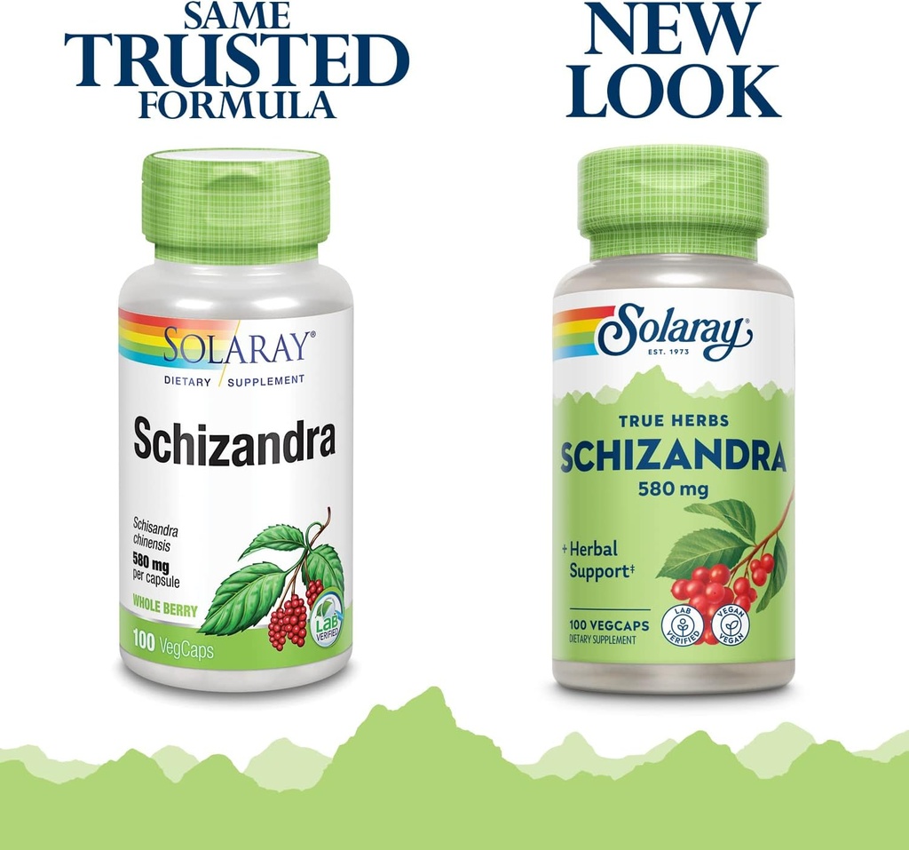 SOLARAY Schizandra 580 mg - Schisandra Supplement for Body Health and Wellness Support - with Schisandra Berry - Non-GMO Project Verified, Vegan, Lab Verified, 60-Day Guarantee, 100 Servings 3