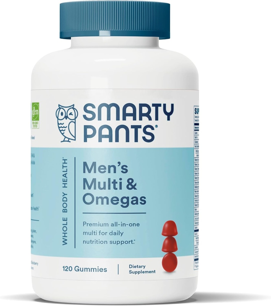 SmartyPants Men's Multi & Omegas Gummies, 120 Count 2