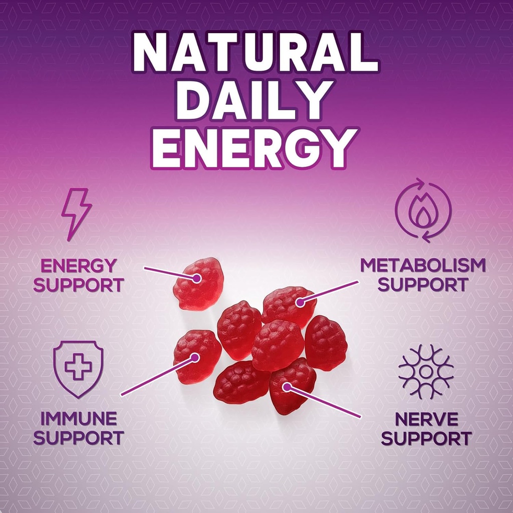 B-12 Vitamin Energy Gummies 4500mcg - Extra Strength B12 Gummy Chewables for Energy Metabolism & Immune Support - Dietary Supplement for Women, Men, & Kids - Non-GMO, Vegan, Berry Flavor - 120 Count 6