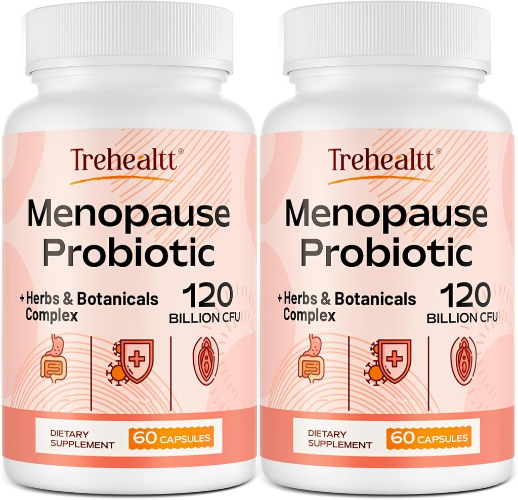 Menopause supplements for women, 120 Billion CFU Probiotic, 13-in-1 Herbs & Botanicals Complex, for Hormone Menopause, Hot Flashes, Night Sweats, Mood Swings, Sleep Disturbances, Vegan, 120 Caps 2