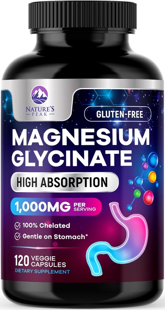 Magnesium Glycinate 500mg Capsules - Pure & Chelated for Max Absorption - Supports Muscle, Nerve & Heart Health, Sleep Support - Best Magnesium Pills Supplement for Whole Body Support - 120 Capsules 2