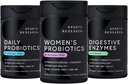 Sports Research All Vegan: Daily Probiotics with Prebiotics (60 Billion CFU), Digestive Enzymes with Probiotics & Ginger (Plant Based) & Women's Probiotics with Prebiotics (65 Billion CFU) 2