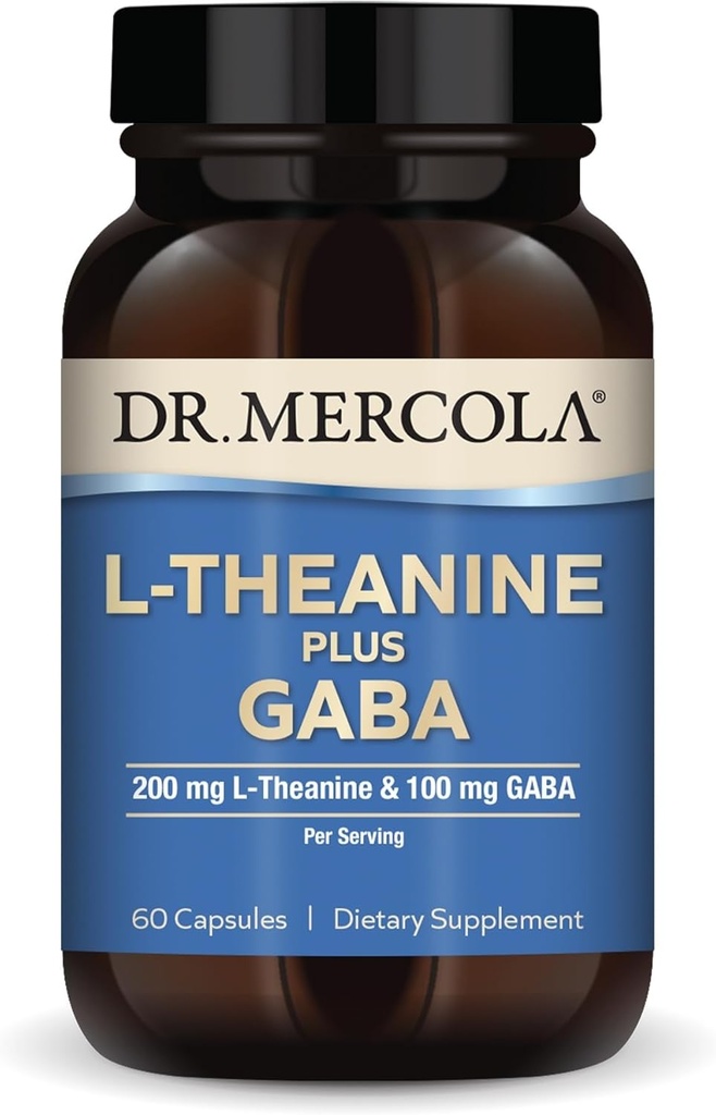 Dr. Mercola L-Theanine Plus GABA, 60 Capsules, Non-GMO, Gluten Free, Soy Free 2