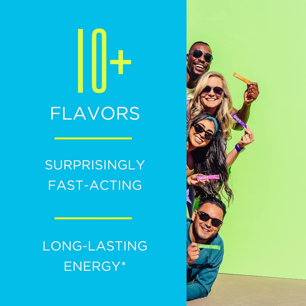 AdvoCare Spark Vitamin & Amino Acid Supplement - Focus & Energy Drink Powder Mix with Vitamin A, B-6, C & E - Also Includes L-Carnitine & L-Tyrosine - Grape, 14 Stick Packs 6