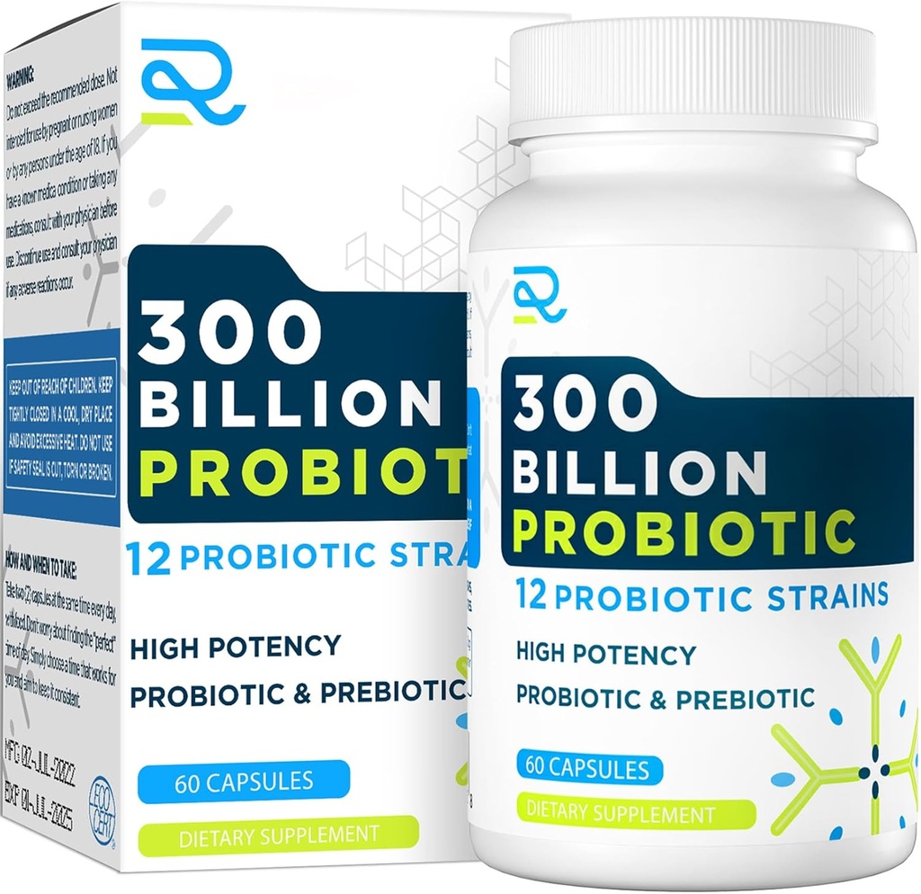 Probiotic Supplement for Women and Men, 12 Strains Organic Probiotics with Prebiotics 2