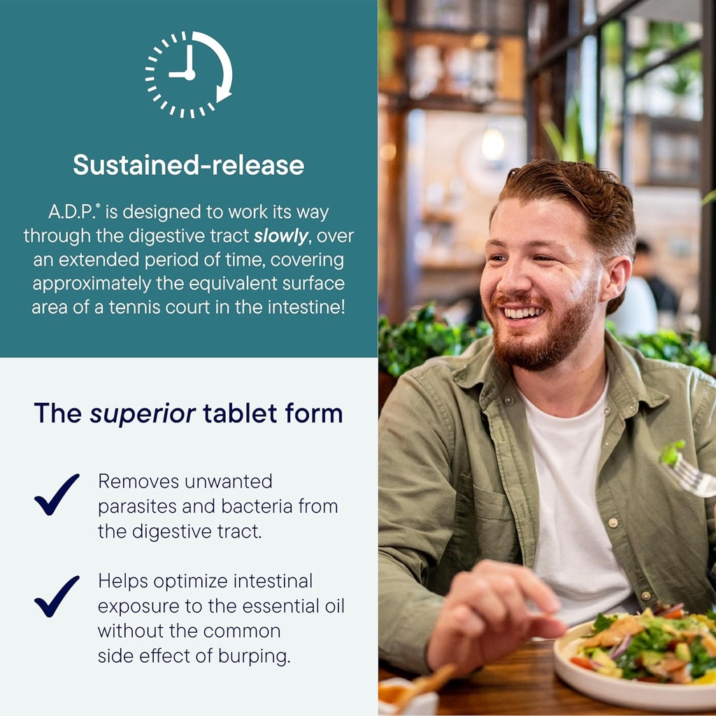 Biotics Research A.D.P. Emulsified Oil of Oregano Tablets for GI Health -Sustained Release for High Absorption Contains Carvacrol, Wild Oregano Oil 50mg/S - Patented Formula -Non GMO –120 Tablets 5