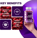 Vitamatic Biotin Gummies 10,000 mcg for Stronger Hair, Skin & Nails - 60 Vegan Gummies - Also Called Vitamin B7 (3 Bottles) 6