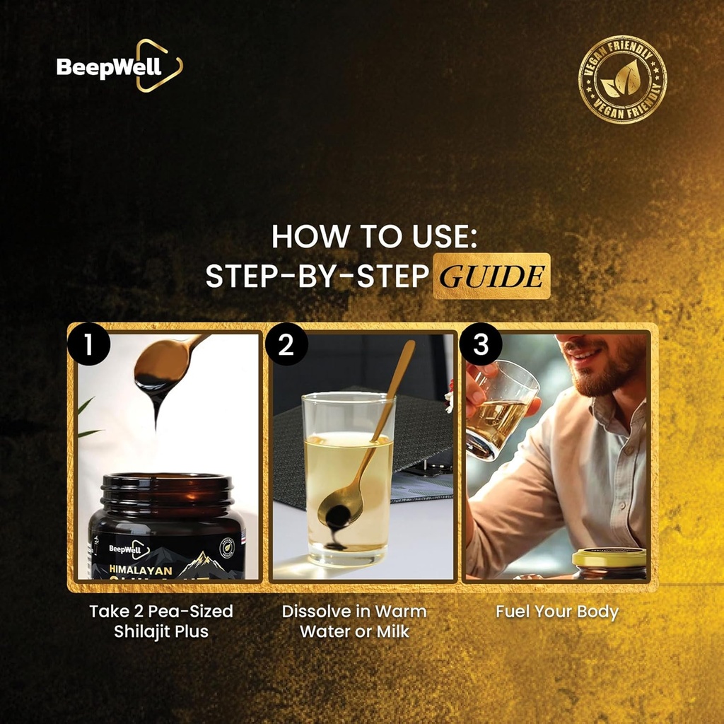 Pure Himalayan Organic Shilajit Resin Extract for Men & Women- 100% Natural Ashwagandha Black Pepper Shilajit Resin for Men Women Gold Ayurvedic,Fulvic Acid 85 + Trace Minerals, 50 Servings, 40 Grams 6