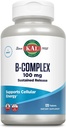 KAL B-100 Complex - Sustained Release Vitamin B Complex - Healthy Energy Support with Natural Support Base and Fresh Minty Coating - Vegetarian - 60 Day Guarantee - 120 Servings, 120 Tablets 2