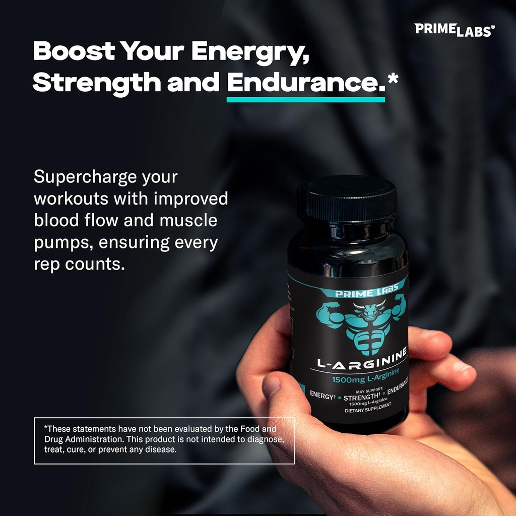 Prime Labs L Arginine (60 ct) + Creatine Capsules (120 ct) 3