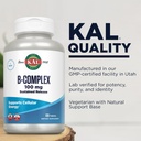 KAL B-100 Complex - Sustained Release Vitamin B Complex - Healthy Energy Support with Natural Support Base and Fresh Minty Coating - Vegetarian - 60 Day Guarantee - 120 Servings, 120 Tablets 5