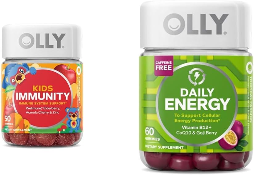 OLLY Kids Immunity Gummy, Immune Support, 50 Count Daily Energy Gummy, Vitamin B12, CoQ10, 60 Count 2