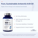 1MD Nutrition KrillMD - Antarctic Krill Oil Omega 3 Supplement with Astaxanthin, EPA, DHA | 2X More Effective Than Fish Oil | 60 Softgels 5