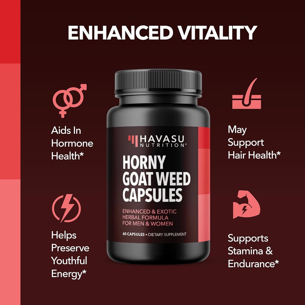 HAVASU NUTRITION Horny Goat Weed Capsules (30 Servings) & Saw Palmetto Capsules (100 Servings) 6