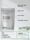 Empty Capsules Size 00 | 1000 Clear Gelatin Capsules | Resealable Bag | Non-GMO, Gluten Free | By Horbaach 3