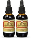 J.CROW'S® Lugol's Solution of Iodine 2% 2 oz (2 Bottle) – Premium Iodine & Potassium Iodide Liquid, Gluten &, Alcohol-Free Natural Brine Extract, No Expiration 2