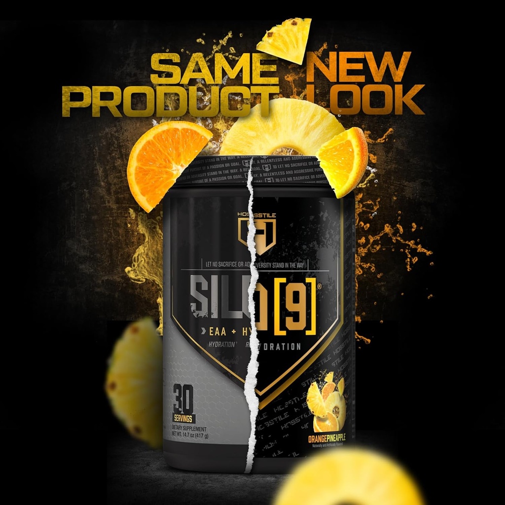 HOSSTILE SILO[9] Essential Amino Acids, EAA & BCAA Powder, Electrolyte Hydration Support, Enhance Muscle Growth & Recovery, Pre or Post Workout Drink, Blueberry Lemonade, 30 Servings 3